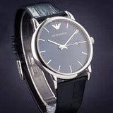  Shop Authentic Emporio Armani Dress Quartz Blue Dial Blue Leather Strap Watch For Men - AR2501 - Luxxuri