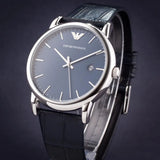  Shop Authentic Emporio Armani Dress Quartz Blue Dial Blue Leather Strap Watch For Men - AR2501 - Luxxuri