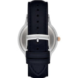  Shop Authentic Emporio Armani Renato Analog Blue Dial Black Leather Strap Watch For Men - AR2506 - Luxxuri
