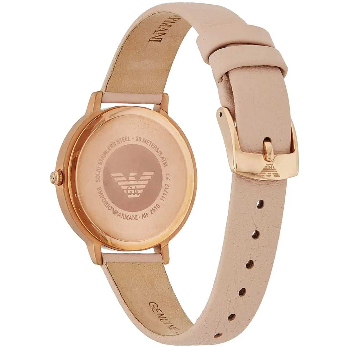  Shop Authentic Emporio Armani Gianni T-Bar Quartz Rose Gold Dial Pink Leather Strap Watch For Women - AR11001 - Luxxuri