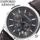  Shop Authentic Emporio Armani Renato Chronograph Grey Dial Brown Leather Strap Watch For Men - AR2513 - Luxxuri