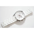  Shop Authentic Emporio Armani Sport Chronograph White Dial White Silicone Strap Watch For Men - AR5859 - Luxxuri