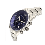  Shop Authentic Emporio Armani Sportivo Chronograph Blue Dial Silver Steel Strap Watch For Men - AR5860 - Luxxuri
