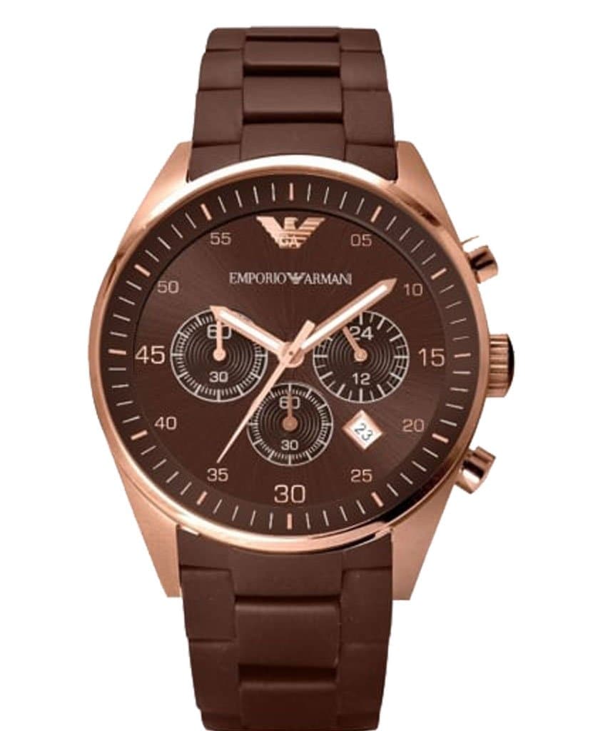  Shop Authentic Emporio Armani Sport Chronograph Brown Dial Brown Stainless Steel Watch For Men - AR5890 - Luxxuri