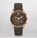  Shop Authentic Emporio Armani Sport Chronograph Brown Dial Brown Stainless Steel Watch For Men - AR5890 - Luxxuri