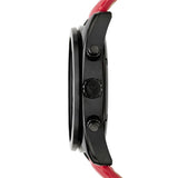  Shop Authentic Emporio Armani Sportivo Chronograph Black Dial Red Leather Strap Watch For Men - AR5918 - Luxxuri
