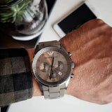  Shop Authentic Emporio Armani Sportivo Chronograph Brown Dial Brown Steel Strap Watch For Men - AR5950 - Luxxuri