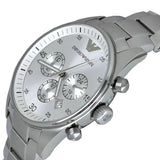 Shop Authentic Emporio Armani Sportivo Chronograph Silver Dial Silver Steel Strap Watch For Men - AR5963 - Luxxuri