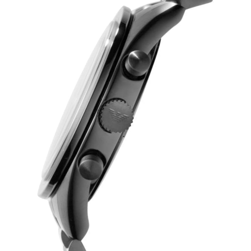  Shop Authentic Emporio Armani Tazio Chronograph Black Dial Black Steel Strap Watch For Men - AR5989 - Luxxuri