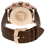  Shop Authentic Emporio Armani Sportivo Chronograph White Dial Brown Leather Strap Watch For Men - AR5996 - Luxxuri