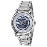  Shop Authentic Emporio Armani Meccanico Automatic Silver Dial Silver Steel Strap Watch for Men - AR60006 - Luxxuri