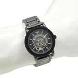 Shop Authentic Emporio Armani Meccanico Automatic Black Dial Black Steel Strap Watch For Men - AR60010 - Luxxuri