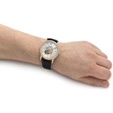  Shop Authentic Emporio Armani Luigi Automatic Silver Dial Black Leather Strap Watch For Men - AR60013 - Luxxuri