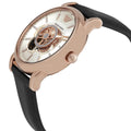  Shop Authentic Emporio Armani Luigi Automatic Silver Dial Black Leather Strap Watch For Men - AR60013 - Luxxuri