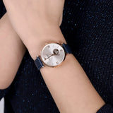  Shop Authentic Emporio Armani Gianni T-Bar Analog Silver Dial Blue Leather Strap Watch For Women - AR60020 - Luxxuri