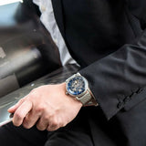  Shop Authentic Emporio Armani Aviator Multifunction Blue Dial Silver Mesh Bracelet Watch For Men - AR60024 - Luxxuri