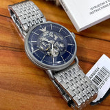  Shop Authentic Emporio Armani Aviator Multifunction Blue Dial Silver Mesh Bracelet Watch For Men - AR60024 - Luxxuri