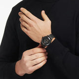 Shop Authentic Emporio Armani Automatic Multifunction Black Dial Black Mesh Bracelet Watch For Men - AR60025 - Luxxuri