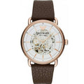 Shop Authentic Emporio Armani Meccanico Automatic White Dial Brown Leather Strap Watch For Men - AR60027 - Luxxuri