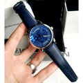  Shop Authentic Emporio Armani Luigi Automatic Blue Dial Blue Leather Strap Watch For Men - AR60030 - Luxxuri
