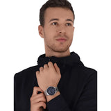  Shop Authentic Emporio Armani Renato Automatic Blue Dial Silver Steel Strap Watch For Men - AR60037 - Luxxuri