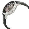  Shop Authentic Emporio Armani Meccanico Skeleton Automatic Black Dial Black Leather Strap Watch for Men - AR60038 - Luxxuri