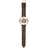  Shop Authentic Emporio Armani Meccanico Automatic Silver Dial Brown Leather Strap Watch For Men - AR60039 - Luxxuri