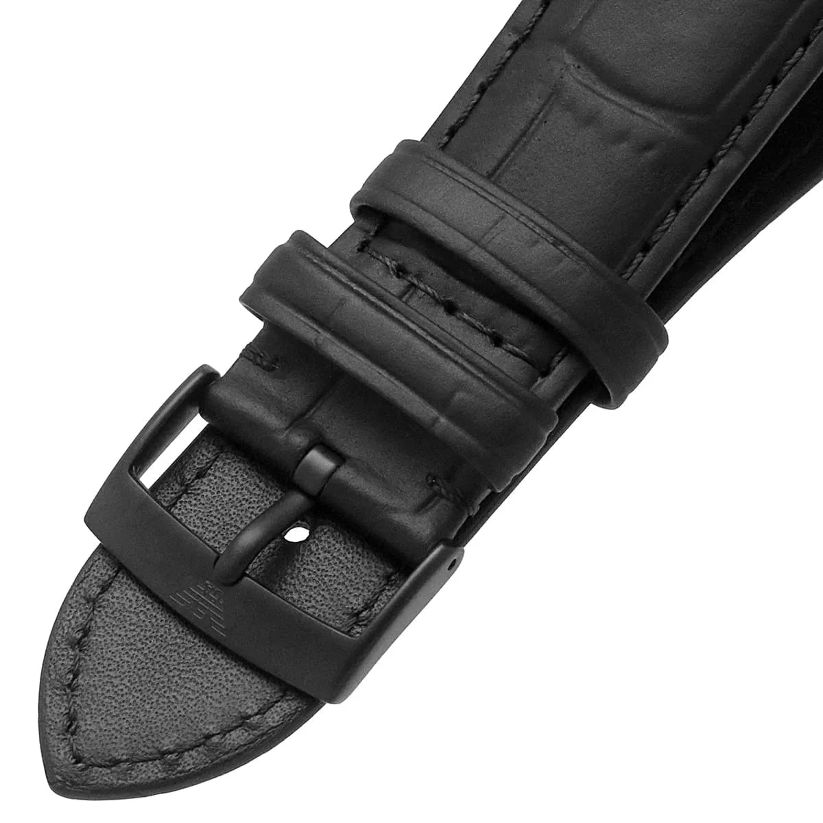  Shop Authentic Emporio Armani Meccanico Automatic Black Dial Black Leather Strap Watch For Men - AR60042 - Luxxuri