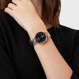  Shop Authentic Emporio Armani Meccanico Crystals Black Dial Rose Gold Steel Strap Watch For Women - AR60043 - Luxxuri