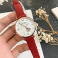  Shop Authentic Emporio Armani Meccanico Automatic Silver Dial Burgundy Leather Strap Watch For Women - AR60044 - Luxxuri