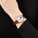  Shop Authentic Emporio Armani Gianni T-Bar Mother of Pearl White Dial Red Leather Strap Watch For Women - AR60048 - Luxxuri