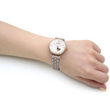  Shop Authentic Emporio Armani Meccanico Automatic Mother of Pearl Dial Two Tone Steel Strap Watch For Women - AR60049 - Luxxuri
