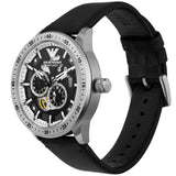  Shop Authentic Emporio Armani Renato Chronograph Automatic Black Dial Black Leather Strap Watch For Men - AR60051 - Luxxuri