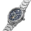  Shop Authentic Emporio Armani Mario Chronograph Automatic Blue Dial Silver Steel Strap Watch For Men - AR60052 - Luxxuri