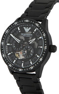  Shop Authentic Emporio Armani Meccanico Automatic Black Dial Black Steel Strap Watch For Men - AR60054 - Luxxuri