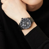  Shop Authentic Emporio Armani Meccanico Automatic Black Dial Black Steel Strap Watch For Men - AR60054 - Luxxuri