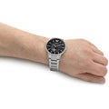  Shop Authentic Emporio Armani Meccanico Automatic Black Dial Silver Steel Strap Watch For Men - AR60055 - Luxxuri