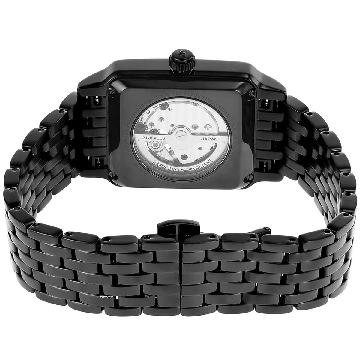  Shop Authentic Emporio Armani Meccanico Black Dial Black Steel Strap Watch For Men - AR60058 - Luxxuri