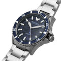  Shop Authentic Emporio Armani Meccanico Automatic Blue Dial Silver Steel Strap Watch For Men - AR60059 - Luxxuri