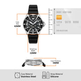  Shop Authentic Emporio Armani Meccanico Automatic Black Dial Black Silicone Strap Watch For Men - AR60062 - Luxxuri