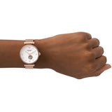  Shop Authentic Emporio Armani Meccanico Automatic White Dial Rose Gold Mesh Strap Watch For Women - AR60063 - Luxxuri
