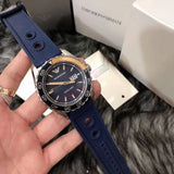  Shop Authentic Emporio Armani Sportivo Chronograph Quartz Blue Dial Blue Rubber Strap Watch For Men - AR6045 - Luxxuri