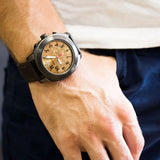  Shop Authentic Emporio Armani Delta Chronograph Brown Dial Brown Leather Strap Dial Watch For Men - AR6055 - Luxxuri