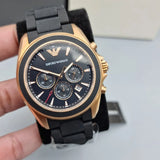  Shop Authentic Emporio Armani Sigma Chronograph Black Dial Black SIlicon Strap Watch For Men - AR6066 - Luxxuri