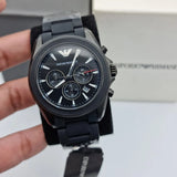  Shop Authentic Emporio Armani Sportivo Chronograph Black Dial Black Silicone Strap Watch For Men - AR6092 - Luxxuri