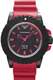  Shop Authentic Emporio Armani Sportivo Quartz Black Dial Red Rubber Strap Watch For Men - AR6101 - Luxxuri