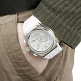  Shop Authentic Emporio Armani Sportivo Analog Quartz White Dial White Rubber Strap Watch For Men - AR6103 - Luxxuri