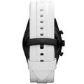 Emporio Armani Sportivo Chronograph Black Dial White Rubber Strap Watch For Men - AR6112