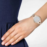  Shop Authentic Emporio Armani Chiara Quartz Crystals White Dial Rose Gold Leather Strap Watch For Women - AR7437 - Luxxuri