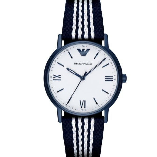  Shop Authentic Emporio Armani Kappa Dress White Dial Two Tone NATO Strap Watch For Men - AR80005 - Luxxuri